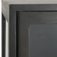 INDIANA 2 DOOR CABINET TALL BLACK