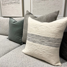 LANGDON DOWN FILLED PILLOW 22" GREY