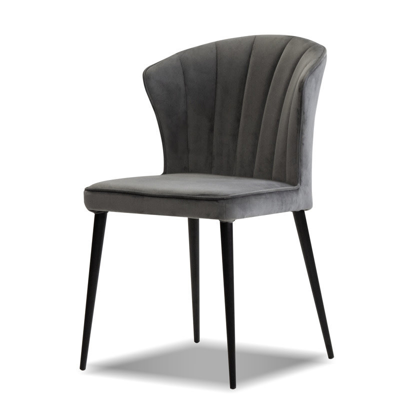 HERON DINING CHAIR VELVET GREY