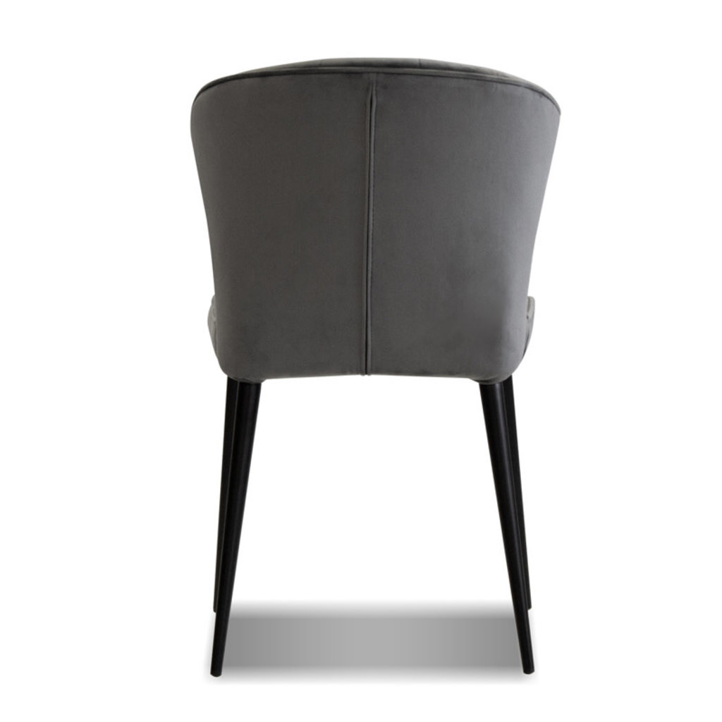 HERON DINING CHAIR VELVET GREY