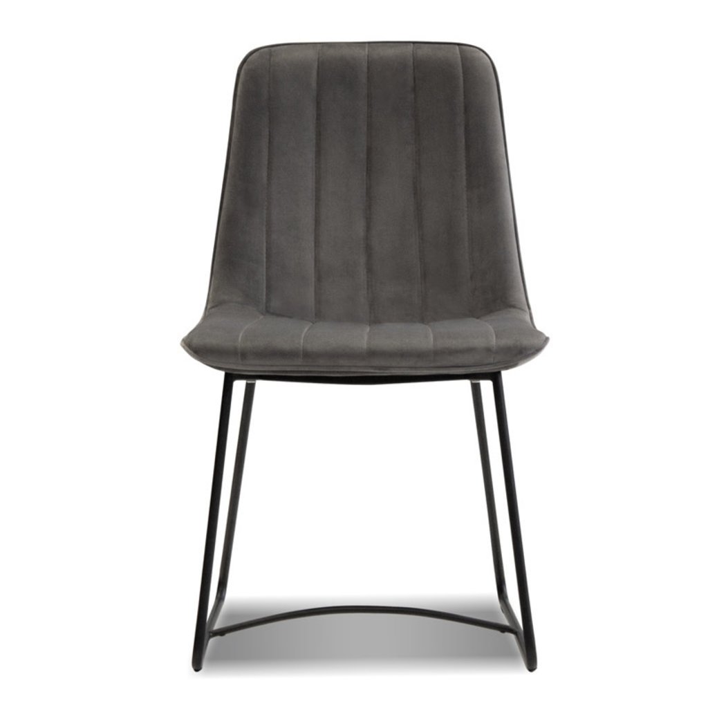 PENGUIN DINING CHAIR VELVET GREY