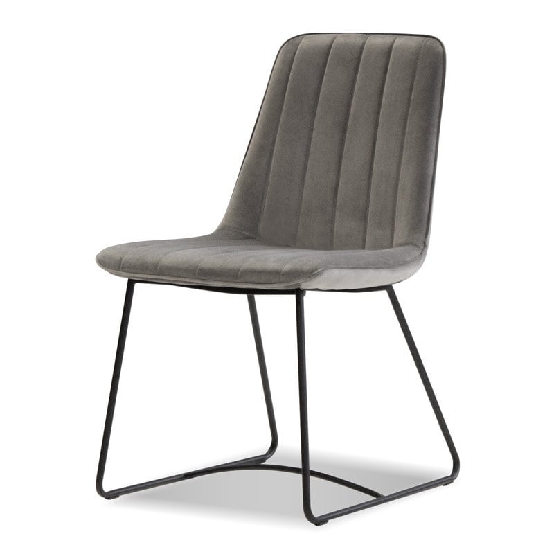 PENGUIN DINING CHAIR VELVET GREY