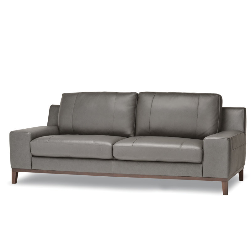 EDVIN SOFA LEATHER GREY