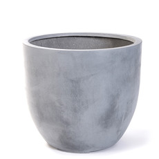 BASTION PLANTER  MEDIUM CEMENT 18"D X 16"H