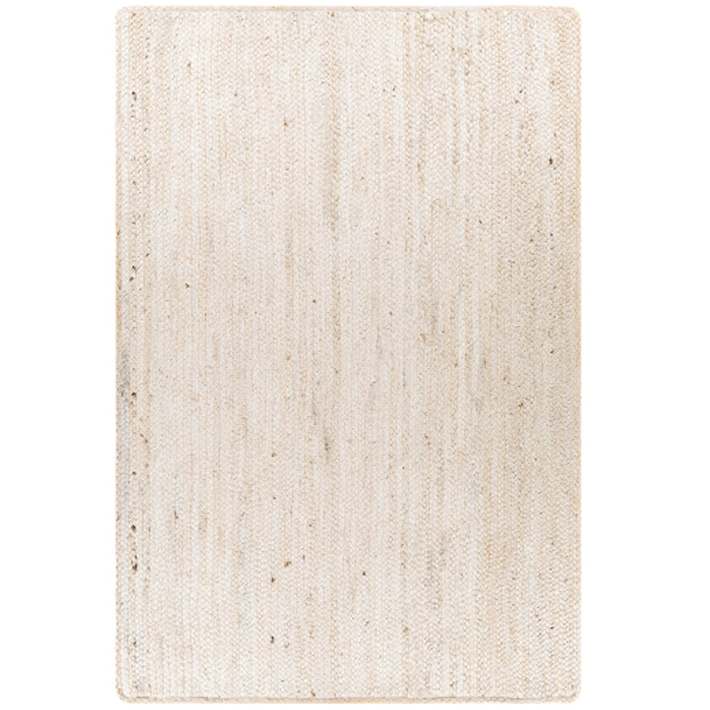BRAIDED JUTE 5' X 7'6" BLEACHED WHITE