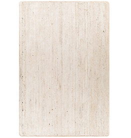 BRAIDED JUTE 5' X 7'6" BLEACHED WHITE