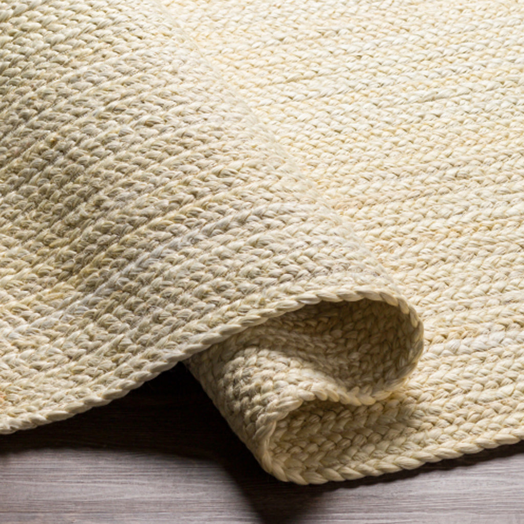 BRAIDED JUTE 8' X 10' BLEACHED WHITE