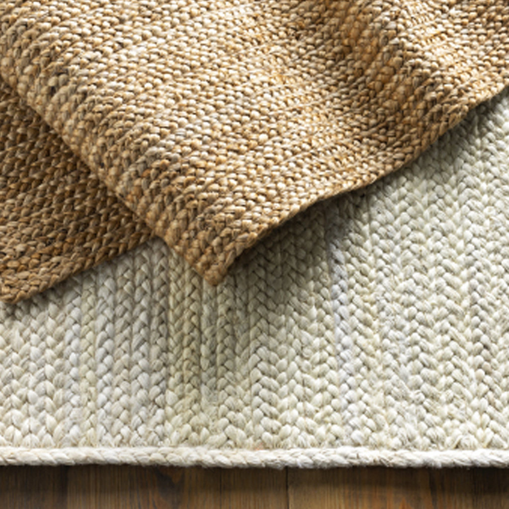 BRAIDED JUTE 8' X 10' BLEACHED WHITE