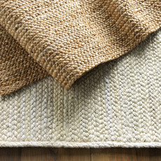 BRAIDED JUTE 8' X 10' BLEACHED WHITE