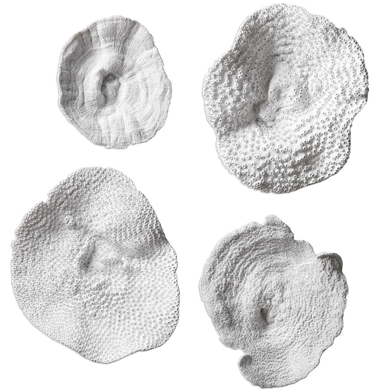 SEA CORAL WALL SCULPTURE SET-4 - Portside Interiors