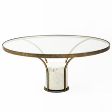 PHONOGRAPH COFFEE TABLE MARBLE AND GLASS