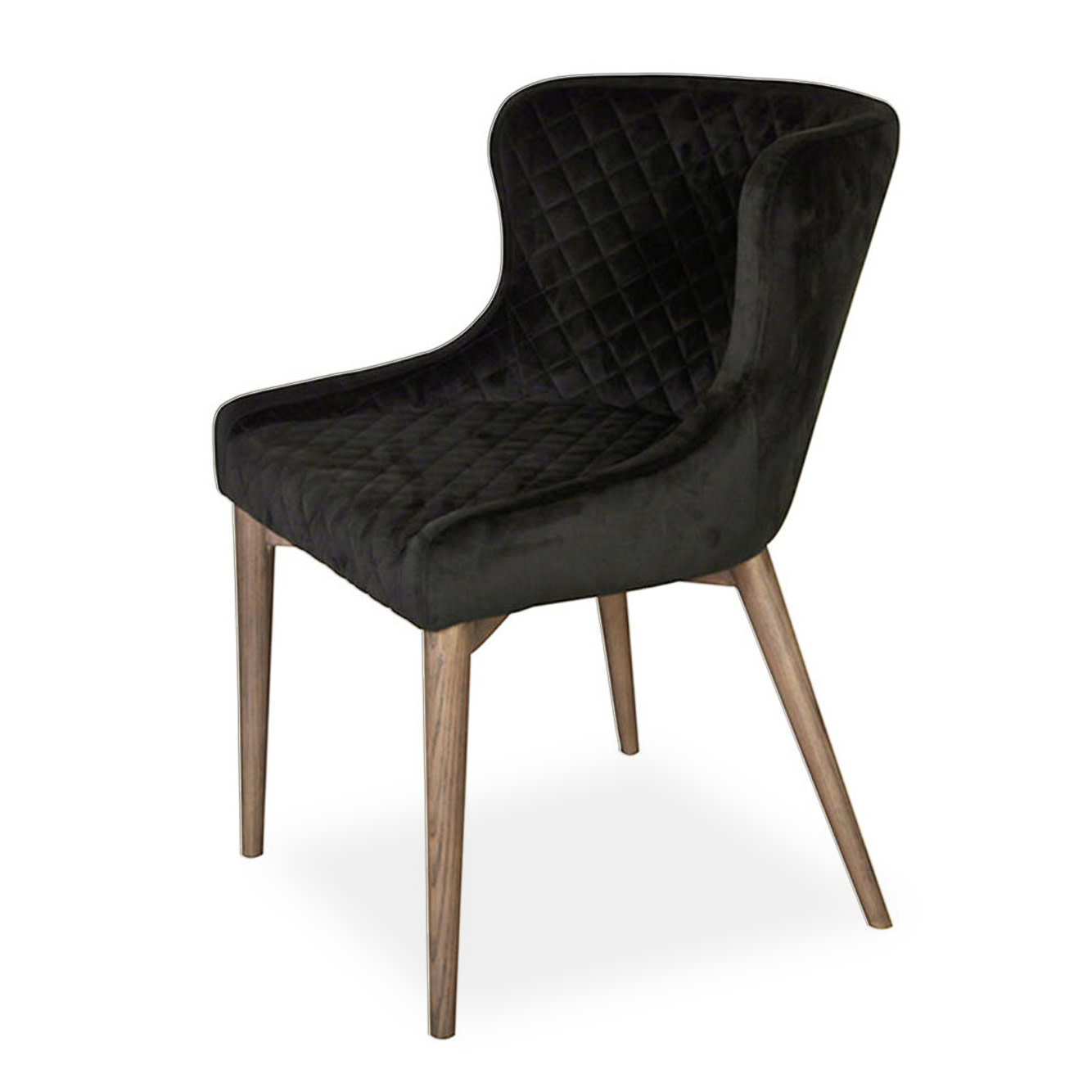ANGELOU CHAIR BLACK VELVET Portside Interiors
