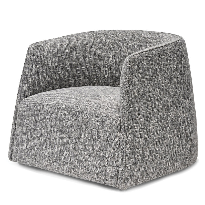 DANSON CHAIR TWEED GREY AND WHITE