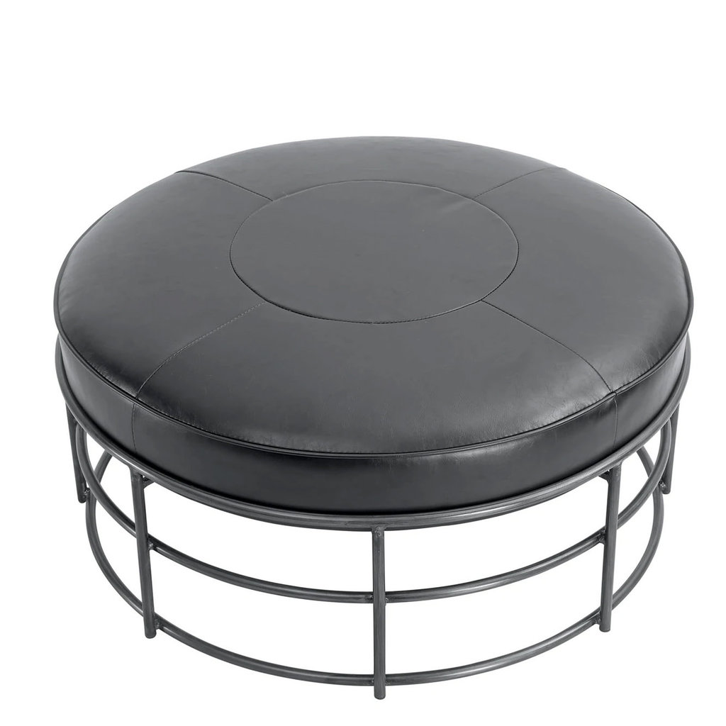 BILTMORE ROUND OTTOMAN BLACK