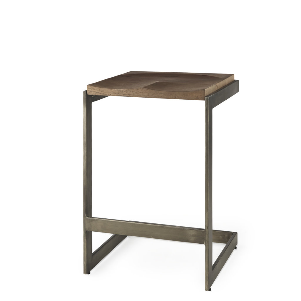 ALISTAIR COUNTER STOOL LIGHT WOOD AND METAL