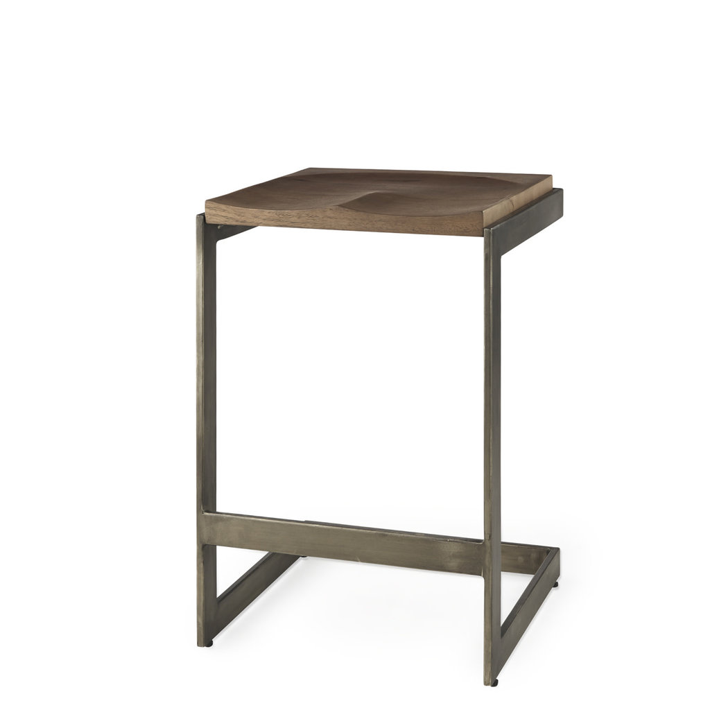 ALISTAIR COUNTERSTOOL LIGHT WOOD AND METAL
