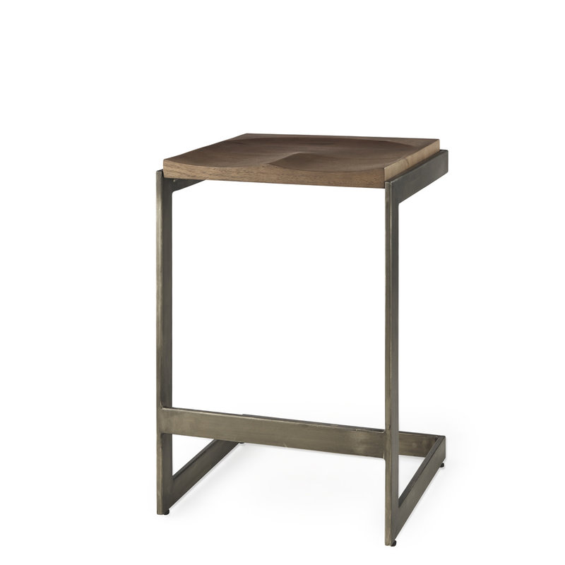 ALISTAIR COUNTER STOOL LIGHT WOOD AND METAL