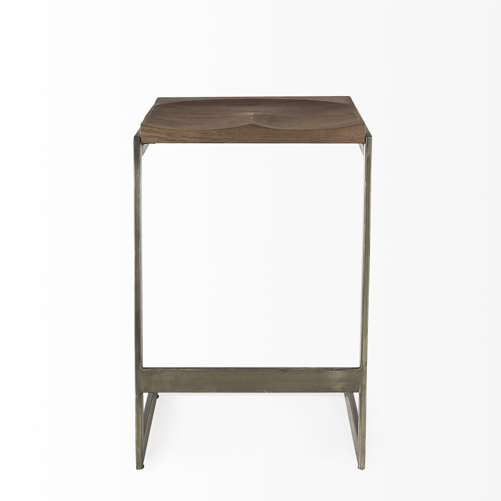 ALISTAIR COUNTER STOOL LIGHT WOOD AND METAL