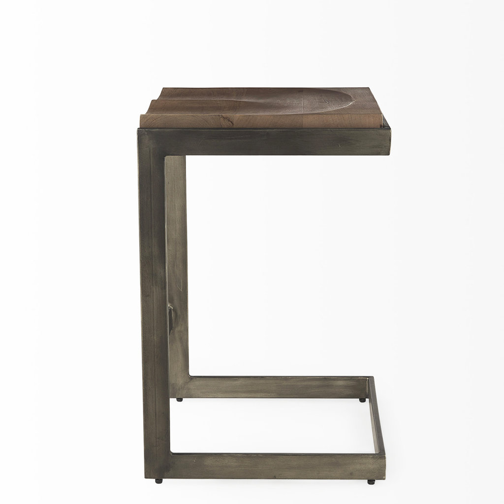 ALISTAIR COUNTERSTOOL LIGHT WOOD AND METAL