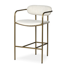 ISADORA COUNTERSTOOL OFF WHITE AND GOLD