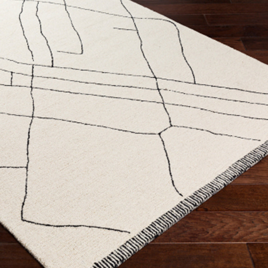 ARSENAL PATTERN 5' X 7'6" CREAM BLACK