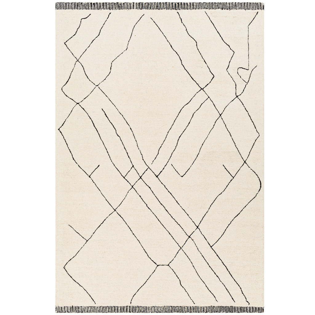 ARSENAL PATTERN 5' X 7'6" CREAM BLACK