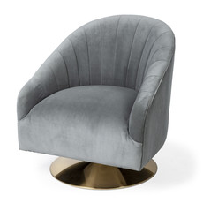 ANGELOU SWIVEL CHAIR VELVET GREY