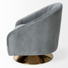 ANGELOU SWIVEL CHAIR VELVET GREY