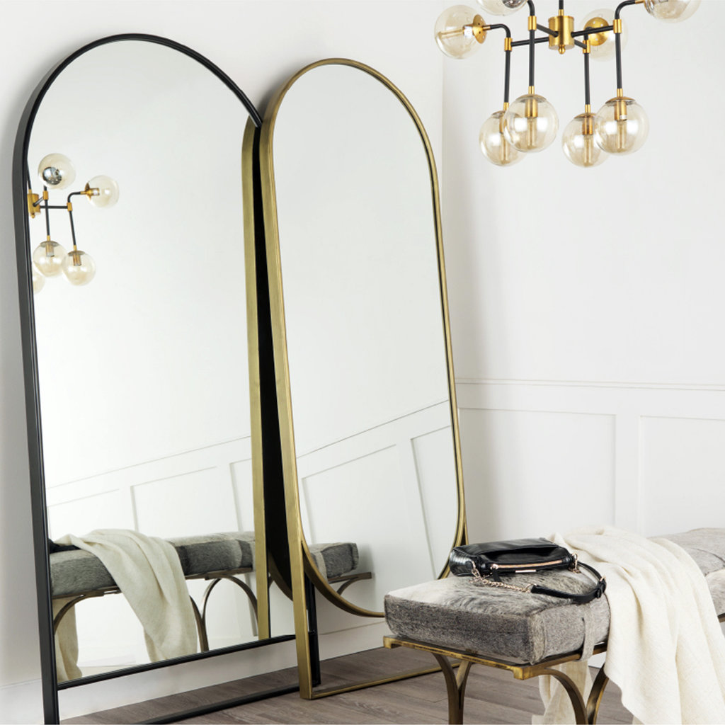 HERA ARCHED MIRROR METAL GOLD
