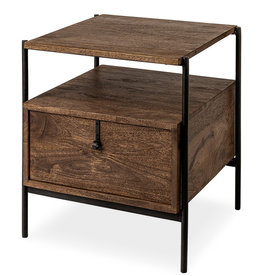 KUMMELBY SIDE TABLE WOOD BROWN