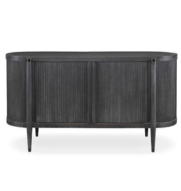 EPICUREAN OVAL SIDEBOARD BLACK CERUSE