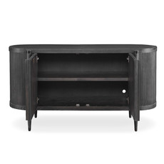EPICUREAN OVAL SIDEBOARD BLACK CERUSE