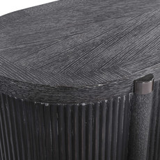EPICUREAN OVAL SIDEBOARD BLACK CERUSE