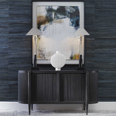 EPICUREAN OVAL SIDEBOARD BLACK CERUSE
