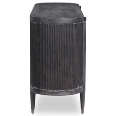 TAMBOUR OVAL SIDEBOARD BLACK CERUSE