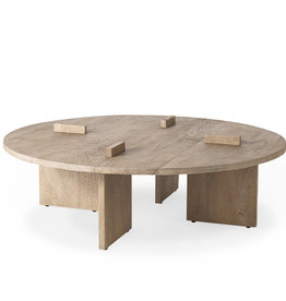 ARRIVAL COFFEE TABLE ROUND WOOD SMOKED