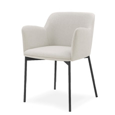 BRADLEY DINING ARM CHAIR OFF WHITE