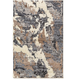 DECADENT 5' X 7'6" CHOCOLATE CHARCOAL TAUPE NATURAL