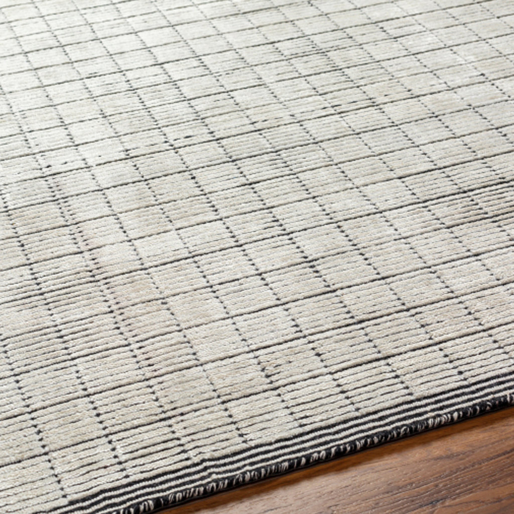 CARRE CLAY 10' X 14' LIGHT GREYS BLACK