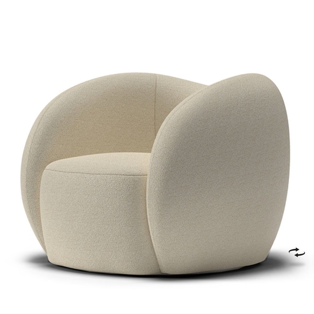 EMBLEM SWIVEL CHAIR OFF WHITE