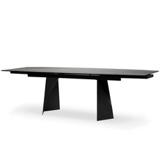 BEOWULF CERAMIC EXTENSION DINING TABLE BLACK71 " TO 102"