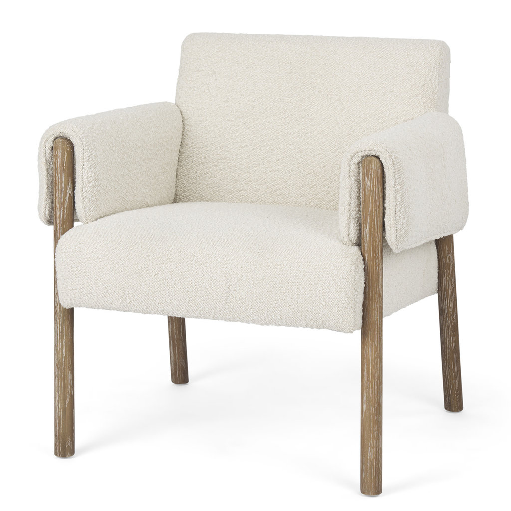 HERSCHEL CHAIR BOUCLE AND WEATHERED WOOD