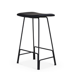 OSLO COUNTER STOOL LEATHER BLACK