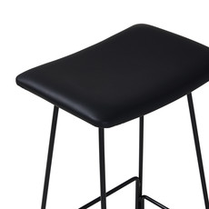 OSLO COUNTER STOOL LEATHER BLACK