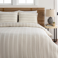 QUINN 5-STRIPE LINEN DUVET SET KING