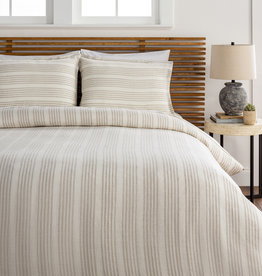 QUINN 5-STRIPE LINEN DUVET SET KING