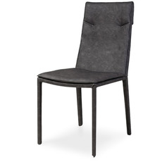 MARTINA DINING CHAIR HIGH BACK DARK GREY