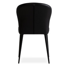 HERON DINING CHAIR LEATHER BLACK