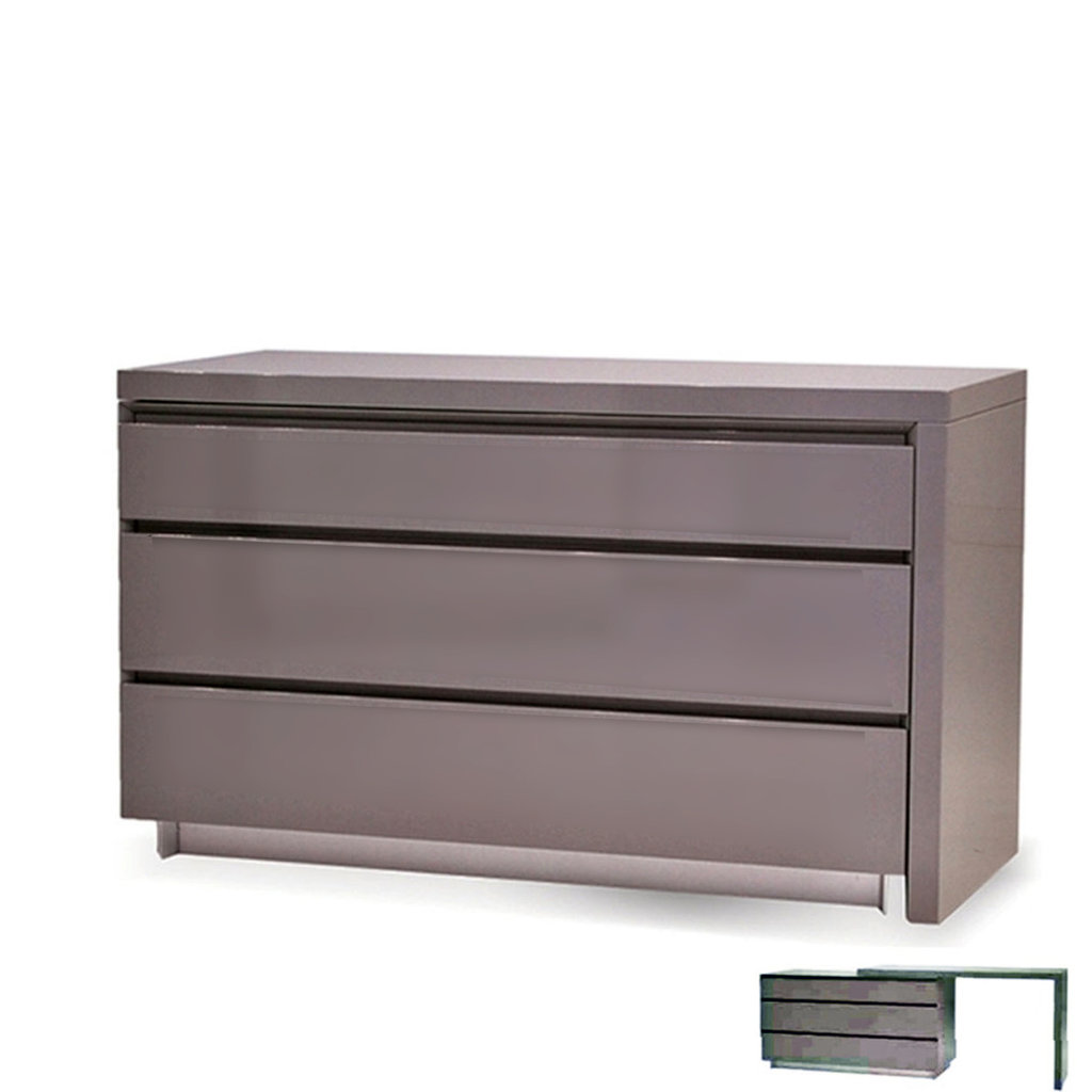 YEN DRESSER W/ EXTENSION DESK TOP GREY