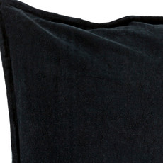 COTTON VELVET DOWN FILLED PILLOW 20" BLACK